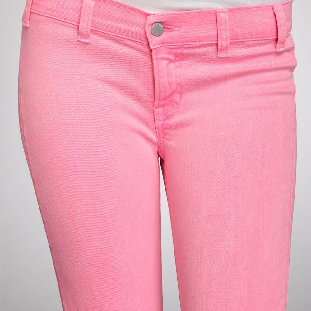Textile Elibeth and James hot pink colored demin